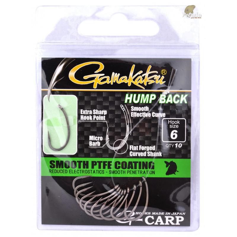 Háčik GAMAKATSU G-Carp HUMP BACK Hook PTFE Coating