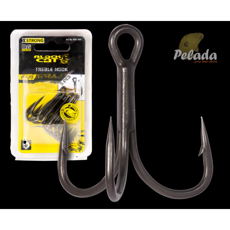 BLACK CAT  Trojháčik Treble Hook DG Coating 5ks