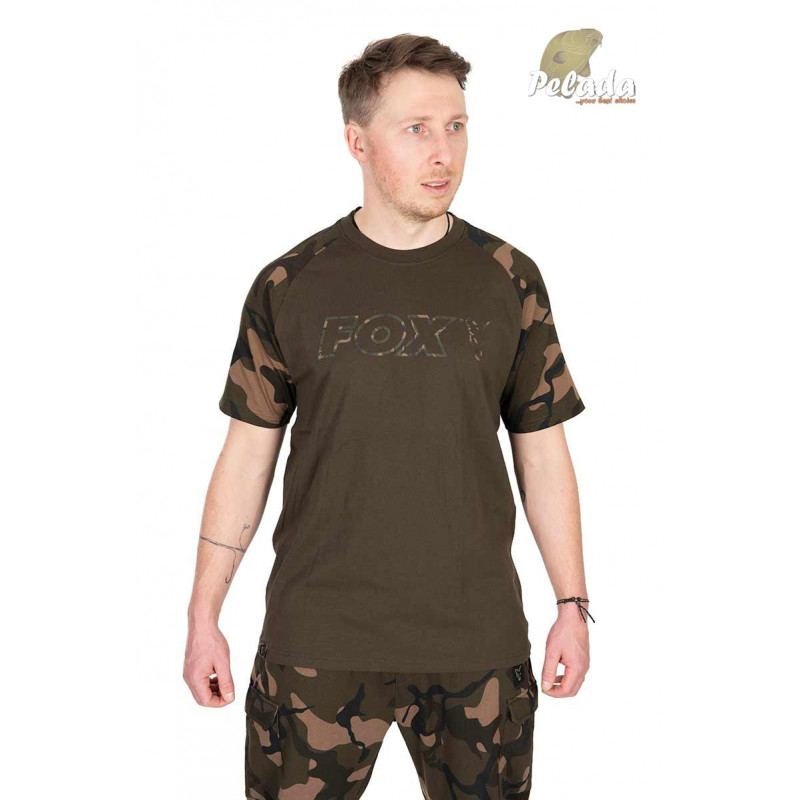 Fox Tričko Khaki Camo Outline T-Shirt