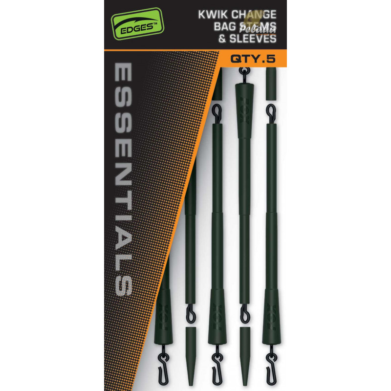 Fox Montáž Edges Essentials Kwik Change Bag Stems Sleeves 5ks