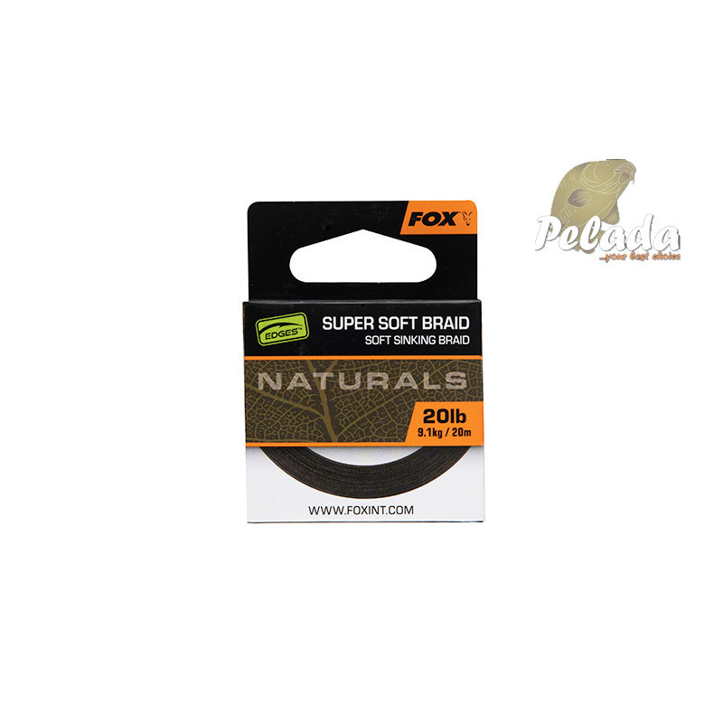Fox EDGES™ Nadväzcová Šnúrka Naturals Super Soft Sinking Braid 20m