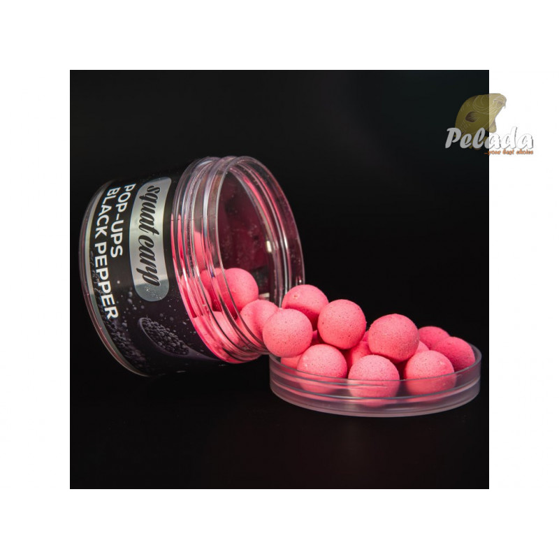 SQUAT Carp Plávajúce Boilies Pop-Up 60g - Black Pepper Pink