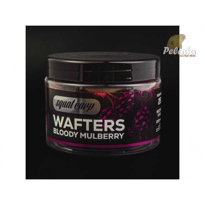 SQUAT Carp WAFTERS Neutrálne Vyvážené Boilies 250g 30mm - BLOODY MULBERRY