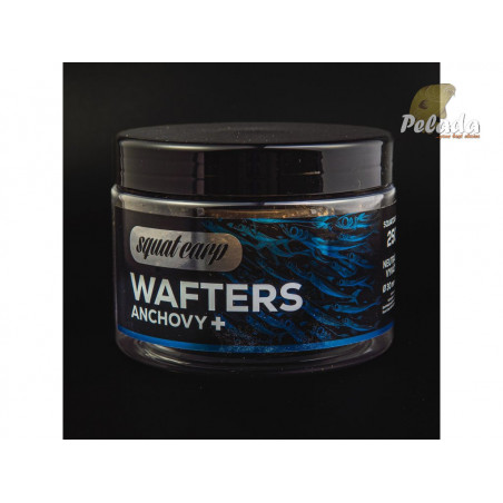 SQUAT Carp WAFTERS Neutrálne Vyvážené Boilies 150g - ANCHOVY+