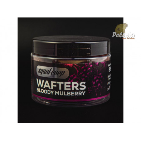 SQUAT Carp WAFTERS Neutrálne Vyvážené Boilies 150g - BLOODY MULBERRY