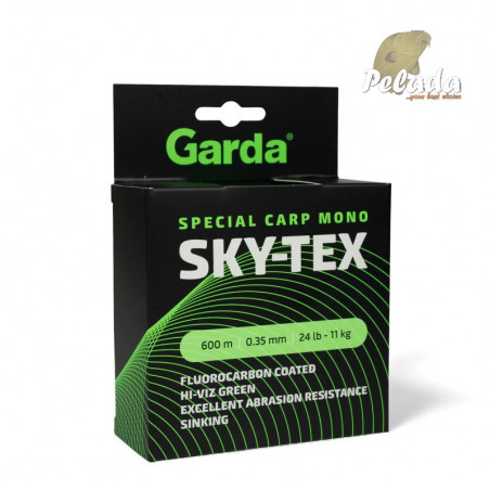 GARDA vlasec SKY-TEX fluo zelený 0,35mm 24lb 11,0kg 600m