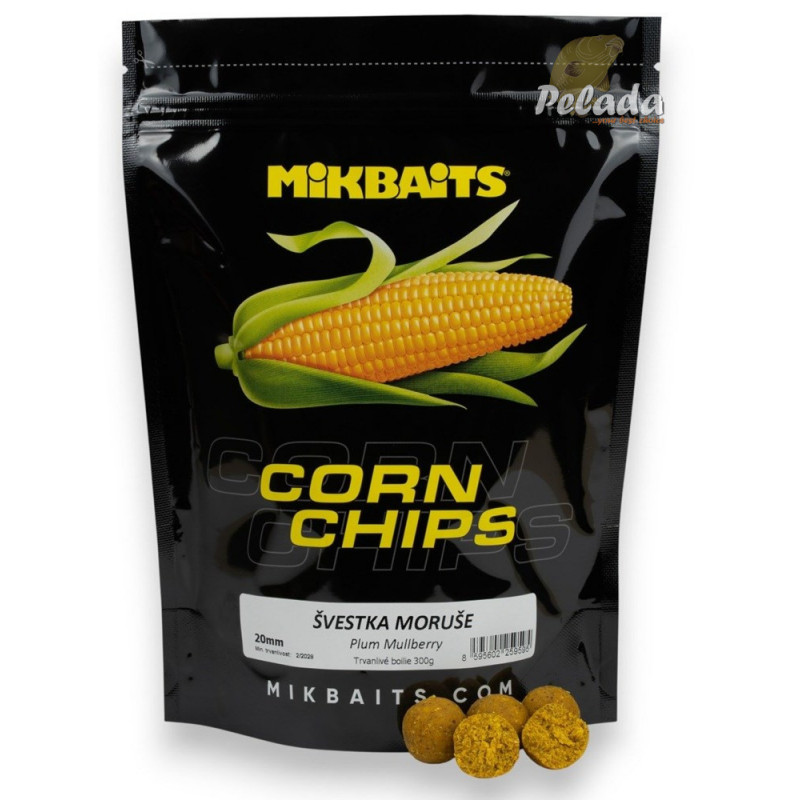 Mikbaits Boilies Corn Chips Slivka Moruša 300g