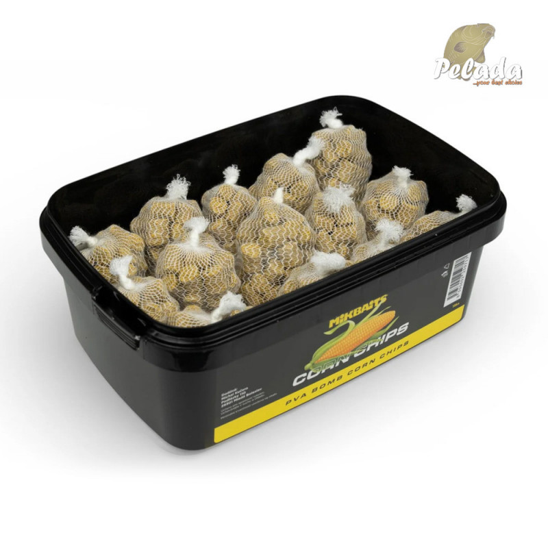 Mikbaits Hotové PVA Bomb Corn Chips Sladká Kukurica 15ks
