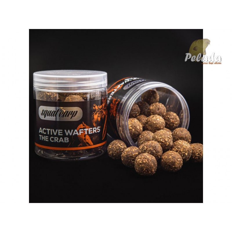 SQUAT Carp Active Wafters Rozpustné Vyvážené Boilies 150g - THE CRAB