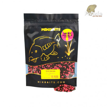 Mikbaits SMOKE Micro Pelety 350g - Chilli Jahoda 2-3mm