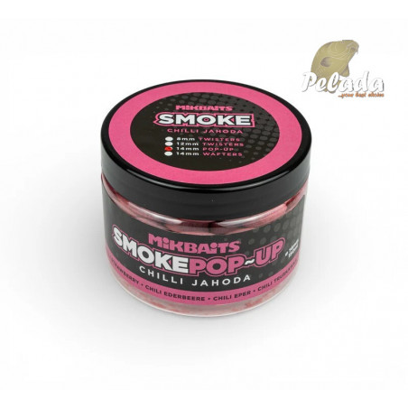 Mikbaits Plávajúce Boilies SMOKE Pop-Up 150ml - Chilli Jahoda 14mm