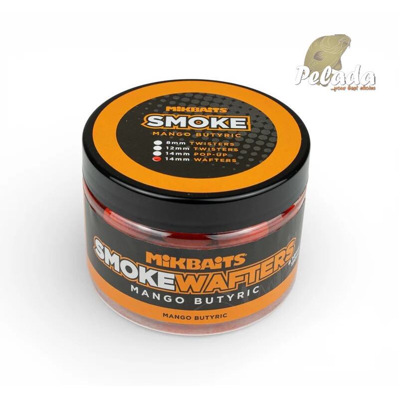 Mikbaits Vyvážené Boilies SMOKE Wafters 150ml - Mango Butyric 14mm