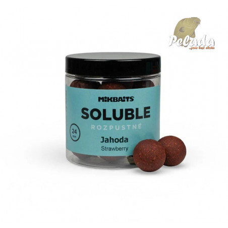 Mikbaits Rozpustné Boilies SOLUBLE Jahoda 250ml