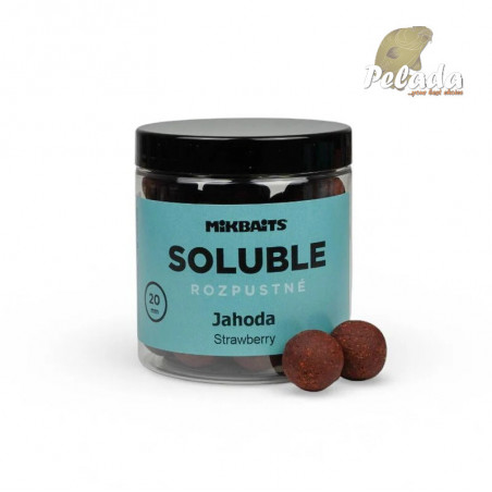Mikbaits Rozpustné Boilies SOLUBLE Jahoda 250ml