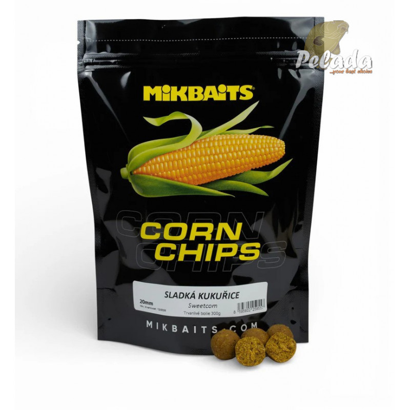 Mikbaits Boilies Corn Chips Sladká Kukurica 300g 30mm Mikbaits Boilies Corn Chips Sladká Kukurica 300g 30mm