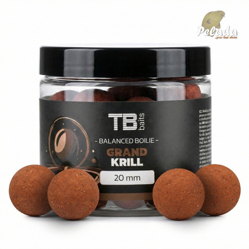 TB Baits Vyvážené Boilies Balanced + Atraktor GRAND KRILL 100g
