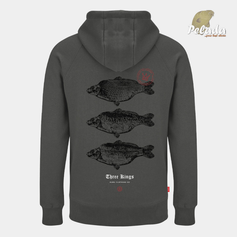 KUMU Mikina 3 Kings Hoodie Grey