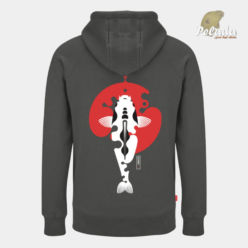 KUMU Mikina Rising Sun Hoodie Grey Šedá XL