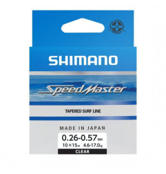 Speedmaster Konický vlasec 10x15m 0,26-0,57mm Tapered Leader Clear - Číry