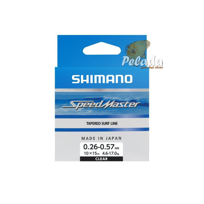 Speedmaster Konický vlasec 10x15m 0,26-0,57mm Tapered Leader Clear - Číry