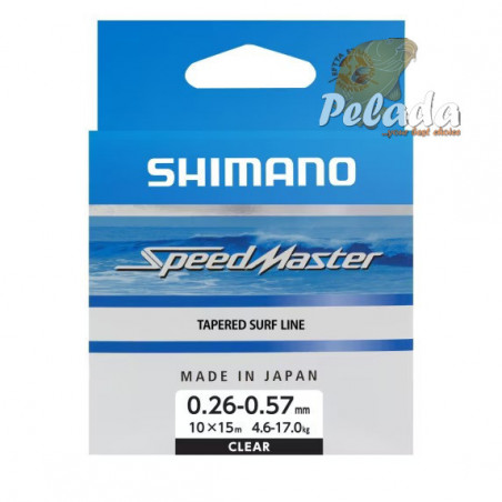 Speedmaster Konický vlasec 10x15m 0,26-0,57mm Tapered Leader Clear - Číry