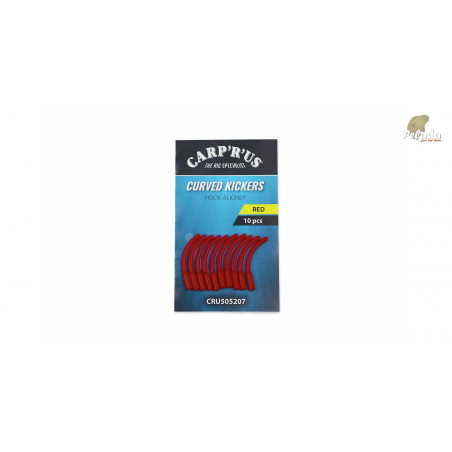Carp'R'Us Rovnátko Curved Kickers Large 10ks Red