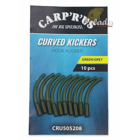 Carp'R'Us Rovnátko Curved Kickers Large 10ks Olive/Grey