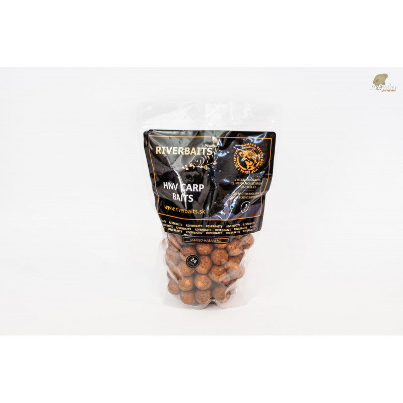 RIVERBAITS HNV Hotové Boilies 1kg - MANGO HABANERO