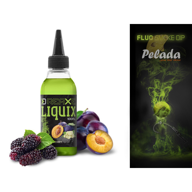 Fluo dip D SNAX LiquiX 100ml Slivka-Moruša