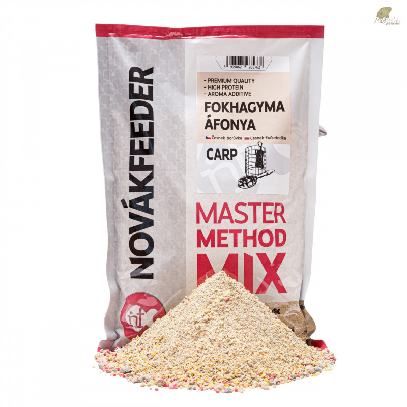 NOVÁKFEEDER Krmivo Carp Master Method Mix Cesnak-Čučoriedka 800g