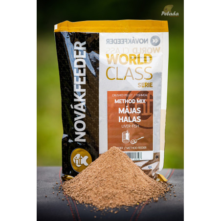 NOVÁKFEEDER Krmivo World Class Method Mix 800g - Pečeň Ryba