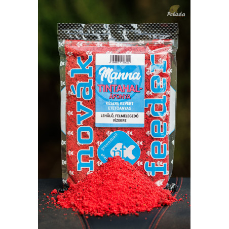 NOVÁKFEEDER Hotové Vlhčené Krmivo Manna 800g - Kalamár Čučoriedka
