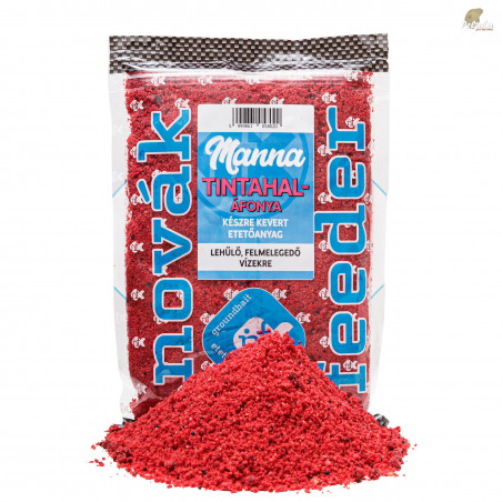 NOVÁKFEEDER Hotové Vlhčené Krmivo Manna 800g - Kalamár Čučoriedka
