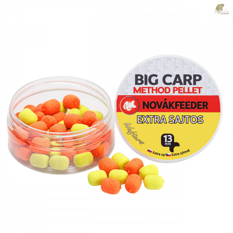 NOVÁKFEEDER Big Carp Method Pellet Wafters 13mm 30g Extra Sajtos Syr