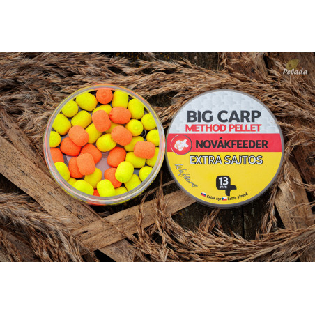 NOVÁKFEEDER Big Carp Method Pellet Wafters 13mm 30g Extra Sajtos Syr