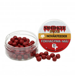 NOVÁKFEEDER Smokee Mini Boilies Wafters 11mm 30g - Cesnak Pečeň