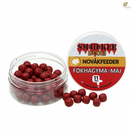 NOVÁKFEEDER Smokee Mini Boilies Wafters 11mm 30g - Cesnak Pečeň