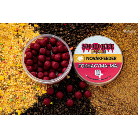 NOVÁKFEEDER Smokee Mini Boilies Wafters 11mm 30g - Cesnak Pečeň