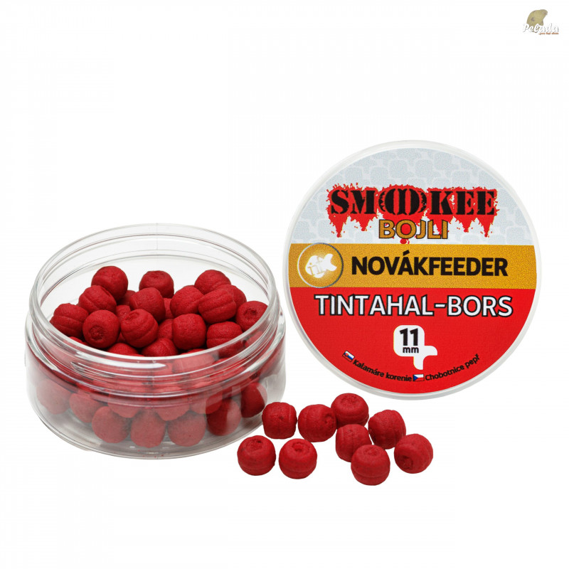 NOVÁKFEEDER Smokee Mini Boilies Wafters 11mm 30g - Kalamár Korenie