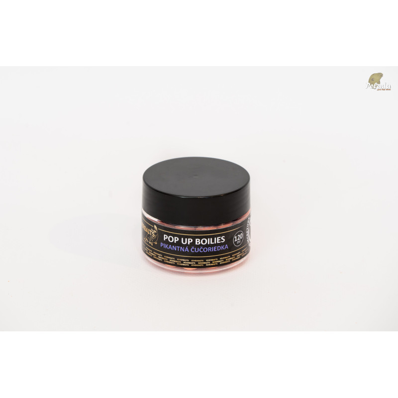 RIVERBAITS Plávajúce Boilies Pop-Up 120ml - PIKANTNÁ ČUČORIEDKA + NHDC