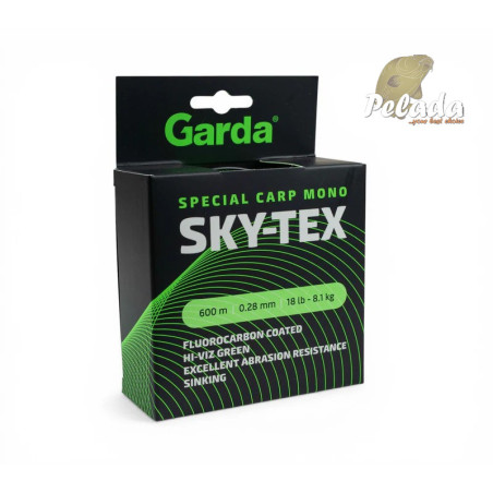 GARDA vlasec SKY-TEX fluo zelený 0,28mm 18lb 8,1kg 600m