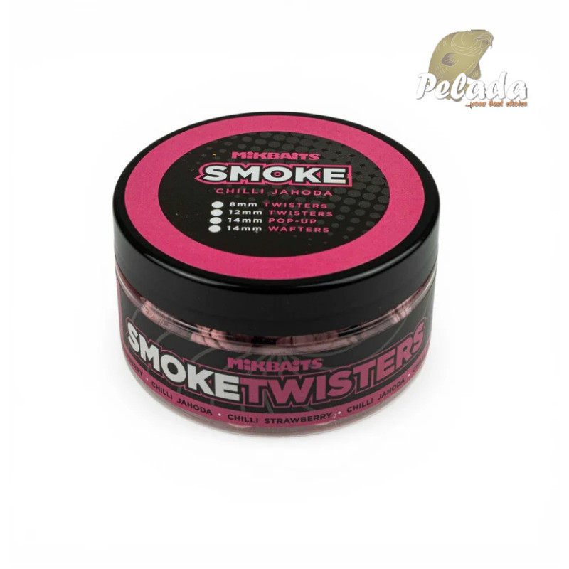 Mikbaits SMOKE Twisters Wafters 12mm 100ml - Chilli Jahoda