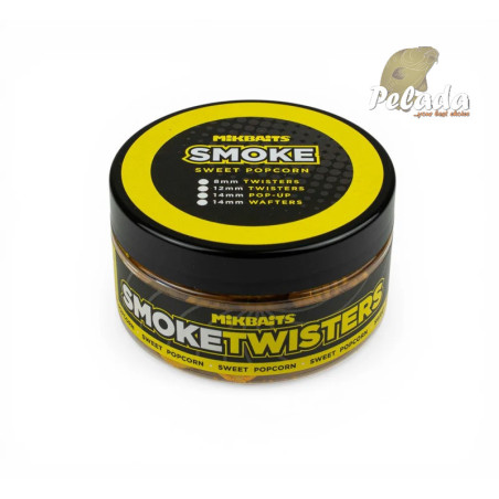 Mikbaits SMOKE Twisters Wafters 12mm 100ml - Sweet Popcorn