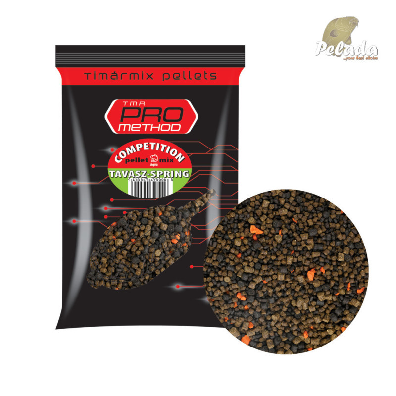 TIMÁR Mix Pro Method Competition Pellet Aqua Mix 800g - Tavasz-Spring-Jar
