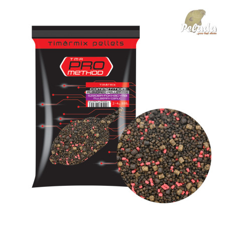 TIMÁR Mix Pro Method Competition Flavored Pellet Mix 2-4mm 800g - Moruša/Cesnak
