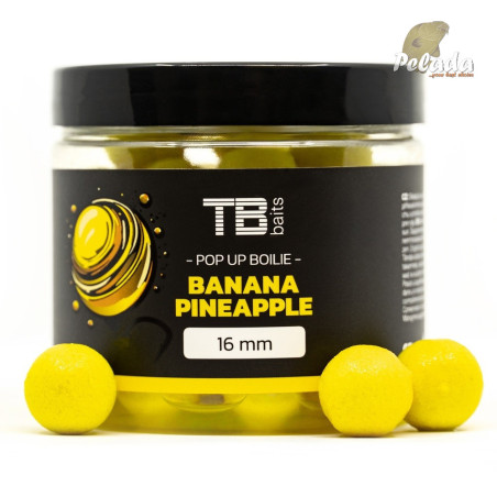 TB Baits Plávajúce Boilies Pop-Up Yellow Banana Pineapple + NHDC 65g