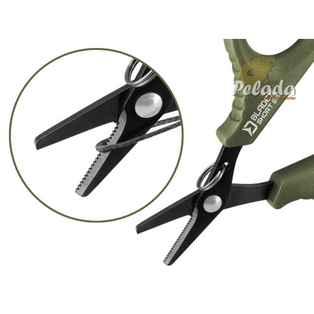 Nožnice s vrúbkami Delphin BladeX Short SS 9,5cm