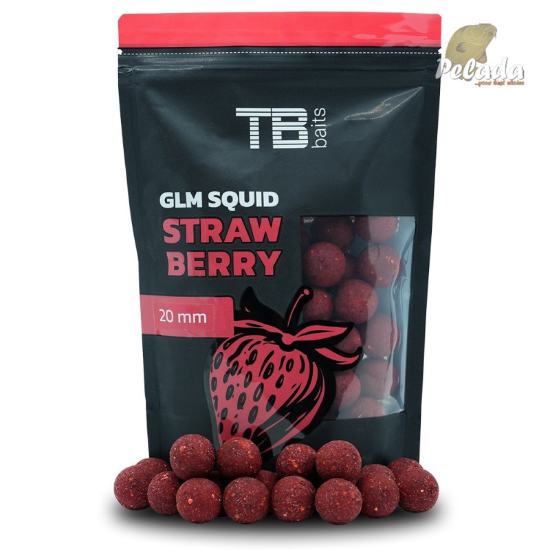 TB Baits Hotové boilies GLM Squid Strawberry 1kg TB Baits Hotové boilies GLM Squid Strawberry 1kg