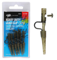 Giants Fishing Záves na olovo Heavy Duty Lead Clip with Pin Camo 6ks