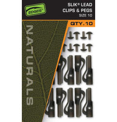 Fox Závesy na olovo EDGES™ Naturals Slik Lead Clip & Pegs veľ. 10 / 10 ks